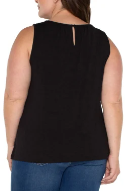 Liverpool Los Angeles Tops-A-LINE SLEEVELESS KNIT TOP Black