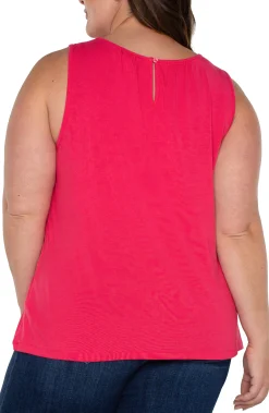 Liverpool Los Angeles Tops-A-LINE SLEEVELESS KNIT TOP Pinkpunch