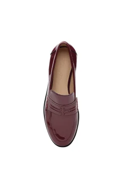 Liverpool Los Angeles Loafers-BALDWIN LEATHER SLIP ON LOAFER Ruby