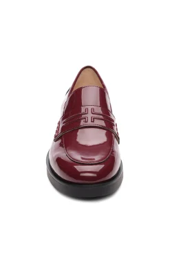 Liverpool Los Angeles Loafers-BALDWIN LEATHER SLIP ON LOAFER Ruby