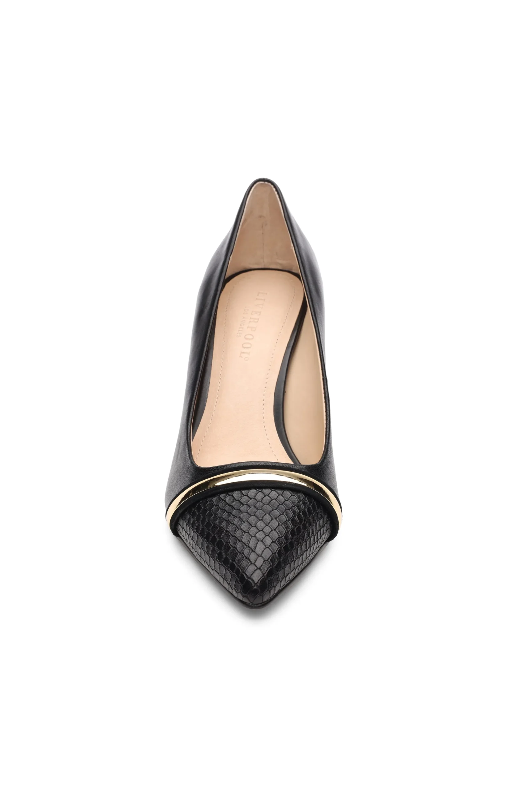 Liverpool Los Angeles Heels-BELAIR PUMP WITH EMBOSSED SNAKE Black