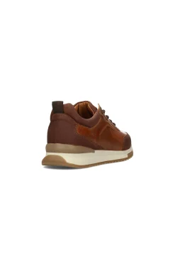 Liverpool Los Angeles Sneakers-BENNET LEATHER TEXTURED SNEAKER Cognac