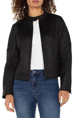 Liverpool Los Angeles Jackets-BIKER JACKET Black