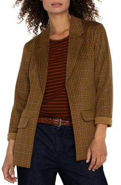 Liverpool Los Angeles Jackets-BOYFRIEND BLAZER Jasperbrownplaid