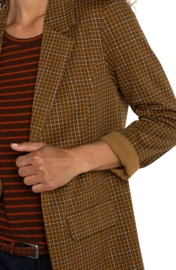 Liverpool Los Angeles Jackets-BOYFRIEND BLAZER Jasperbrownplaid