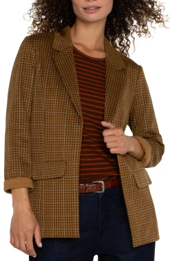 Liverpool Los Angeles Jackets-BOYFRIEND BLAZER Jasperbrownplaid