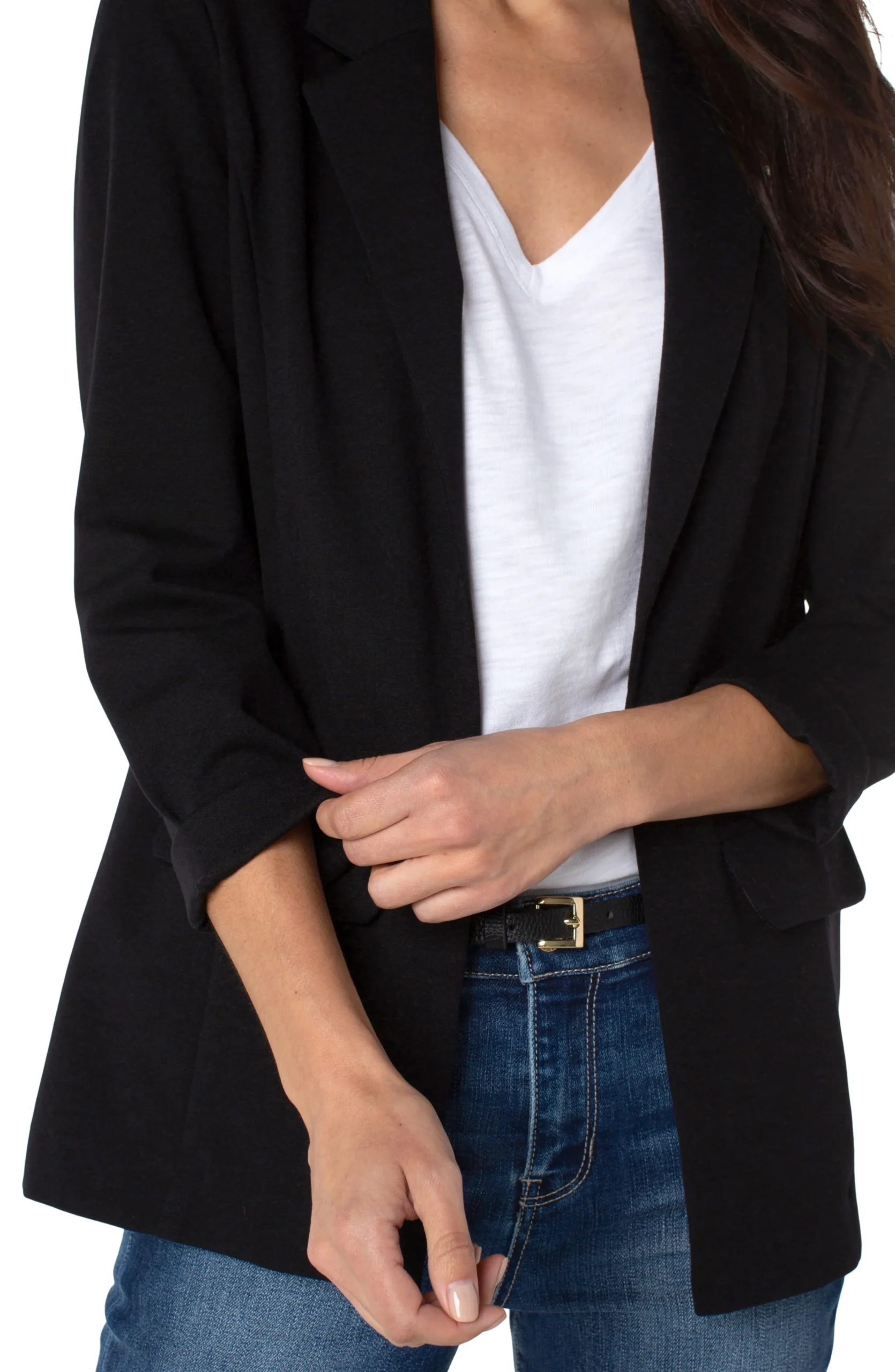 Liverpool Los Angeles Jackets-BOYFRIEND BLAZER WITH PRINCESS DARTS Black