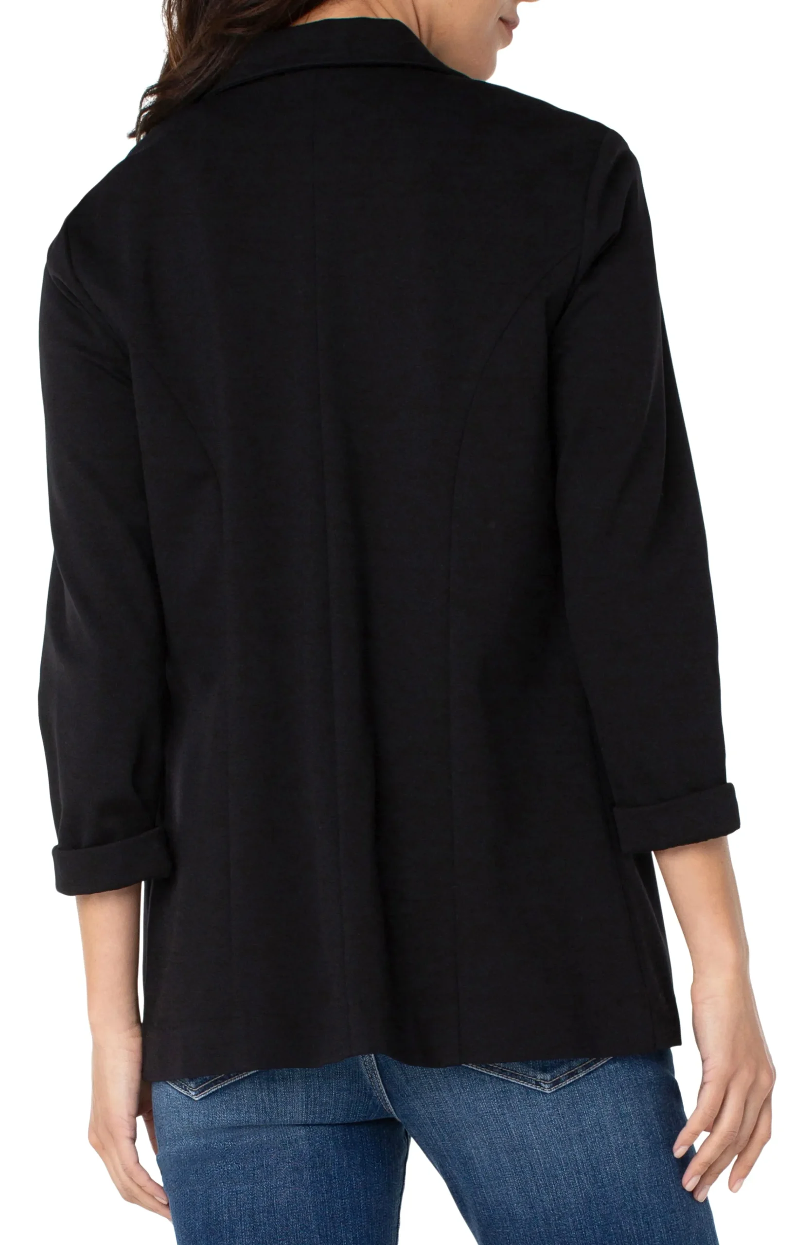 Liverpool Los Angeles Jackets-BOYFRIEND BLAZER WITH PRINCESS DARTS Black