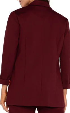 Liverpool Los Angeles Jackets-BOYFRIEND BLAZER WITH PRINCESS DARTS Bordeaux