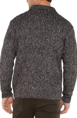 Liverpool Los Angeles Sweaters-BUTTON CARDIGAN SWEATER Olivemulti