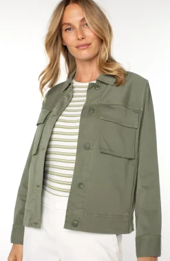 Liverpool Los Angeles Jackets-BUTTON FRONT CARGO JACKET Martiniolive
