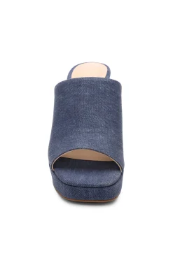 Liverpool Los Angeles Mules-CARSON HIGH BLOCK HEEL MULE Indigo