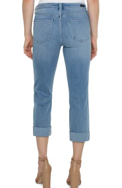 Liverpool Los Angeles Jeans|Crops-CHARLIE CROP ECO WIDE ROLLED CUFF Abbotkinney