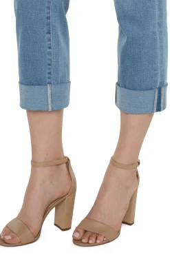 Liverpool Los Angeles Jeans|Crops-CHARLIE CROP ECO WIDE ROLLED CUFF Abbotkinney