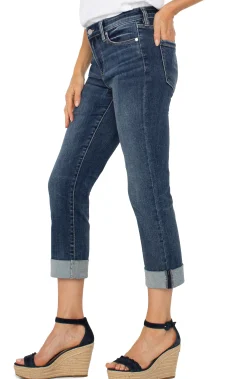 Liverpool Los Angeles Jeans|Crops-CHARLIE CROP WIDE ROLLED CUFF Wells