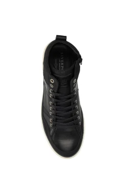 Liverpool Los Angeles Sneakers-CITATION LEATHER HIGH TOP SNEAKER Black