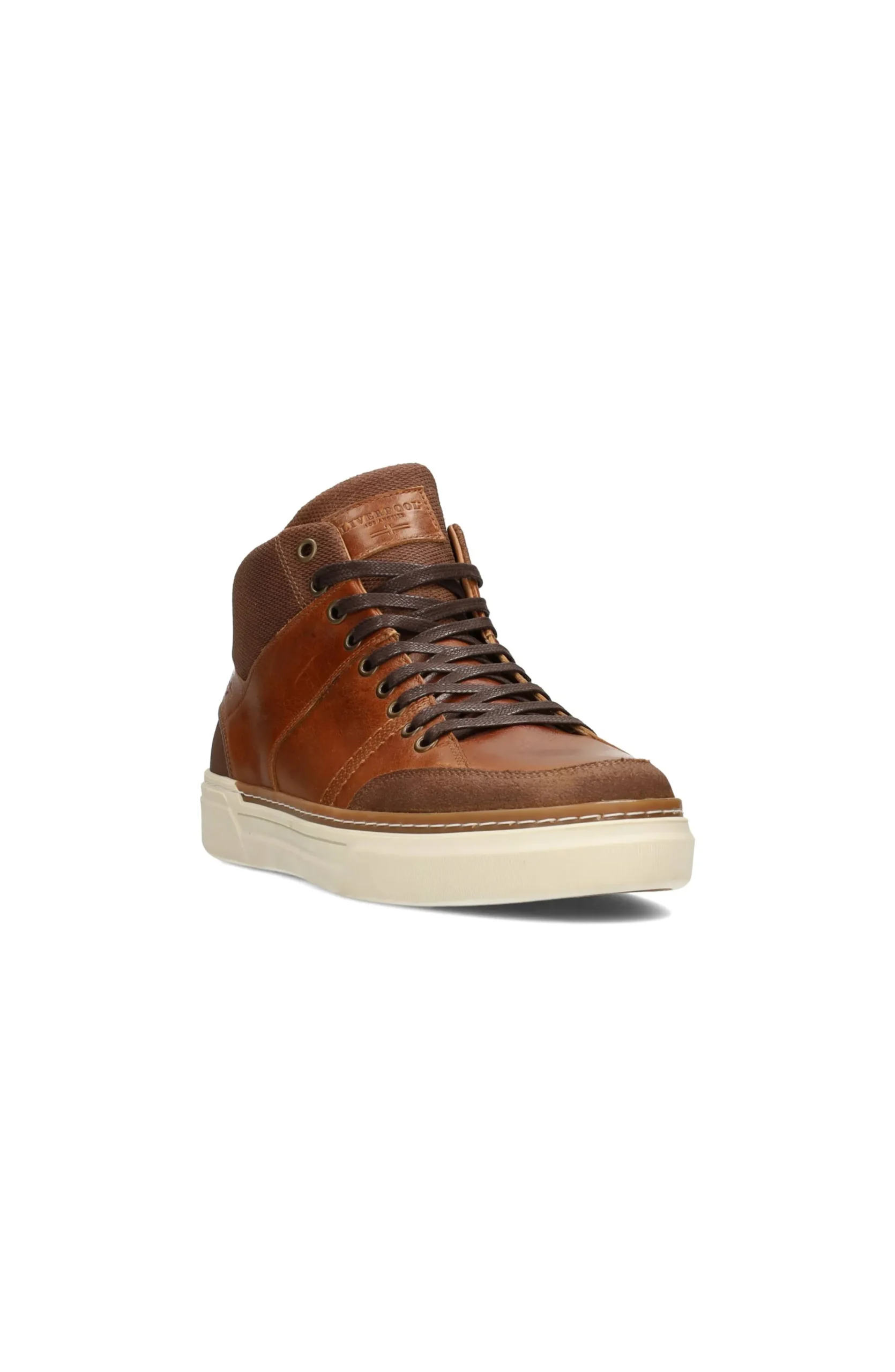 Liverpool Los Angeles Sneakers-CITATION LEATHER HIGH TOP SNEAKER Cognac