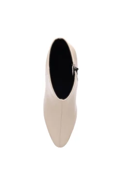Liverpool Los Angeles Boots-CLAREMONT ICON HEEL SIDE ZIP BOOTIE Ecru