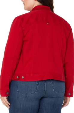 Liverpool Los Angeles Jackets-CLASSIC JEAN JACKET Carnelian