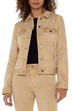 Liverpool Los Angeles Jackets|Jackets-CLASSIC JEAN JACKET Hayseedtan