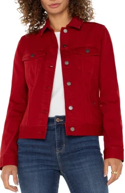 Liverpool Los Angeles Jackets|Jackets-CLASSIC JEAN JACKET Carnelian