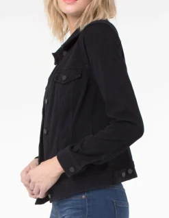 Liverpool Los Angeles Jackets|Jackets-DENIM JACKET POWERFLEX Blackrinse