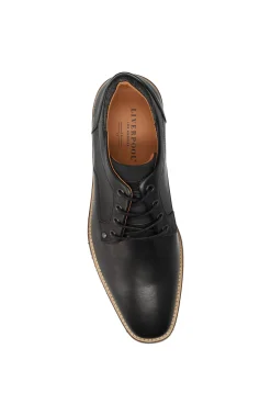 Liverpool Los Angeles Oxfords-DESK BURNISHED LEATHER OXFORD SHOE Black