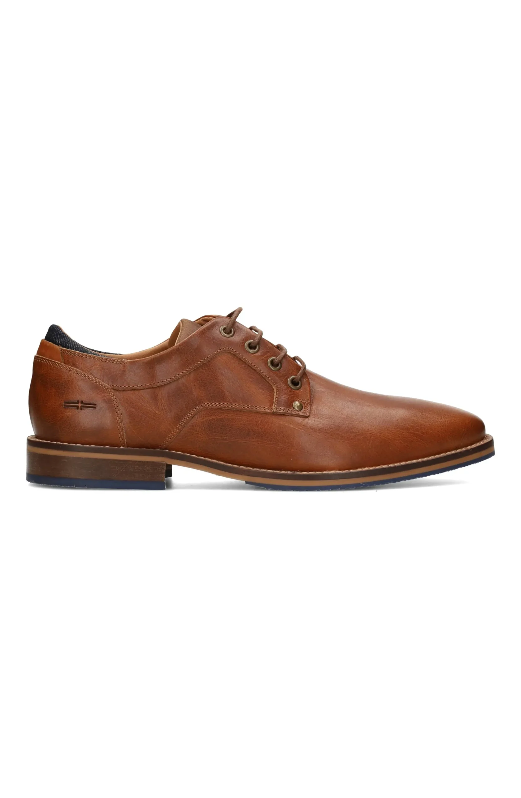 Liverpool Los Angeles Oxfords-DESK BURNISHED LEATHER OXFORD SHOE Cognac