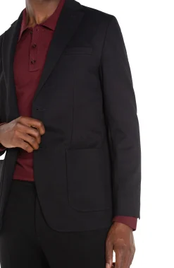 Liverpool Los Angeles Jackets & Blazers-DOUBLE VENT BLAZER Black
