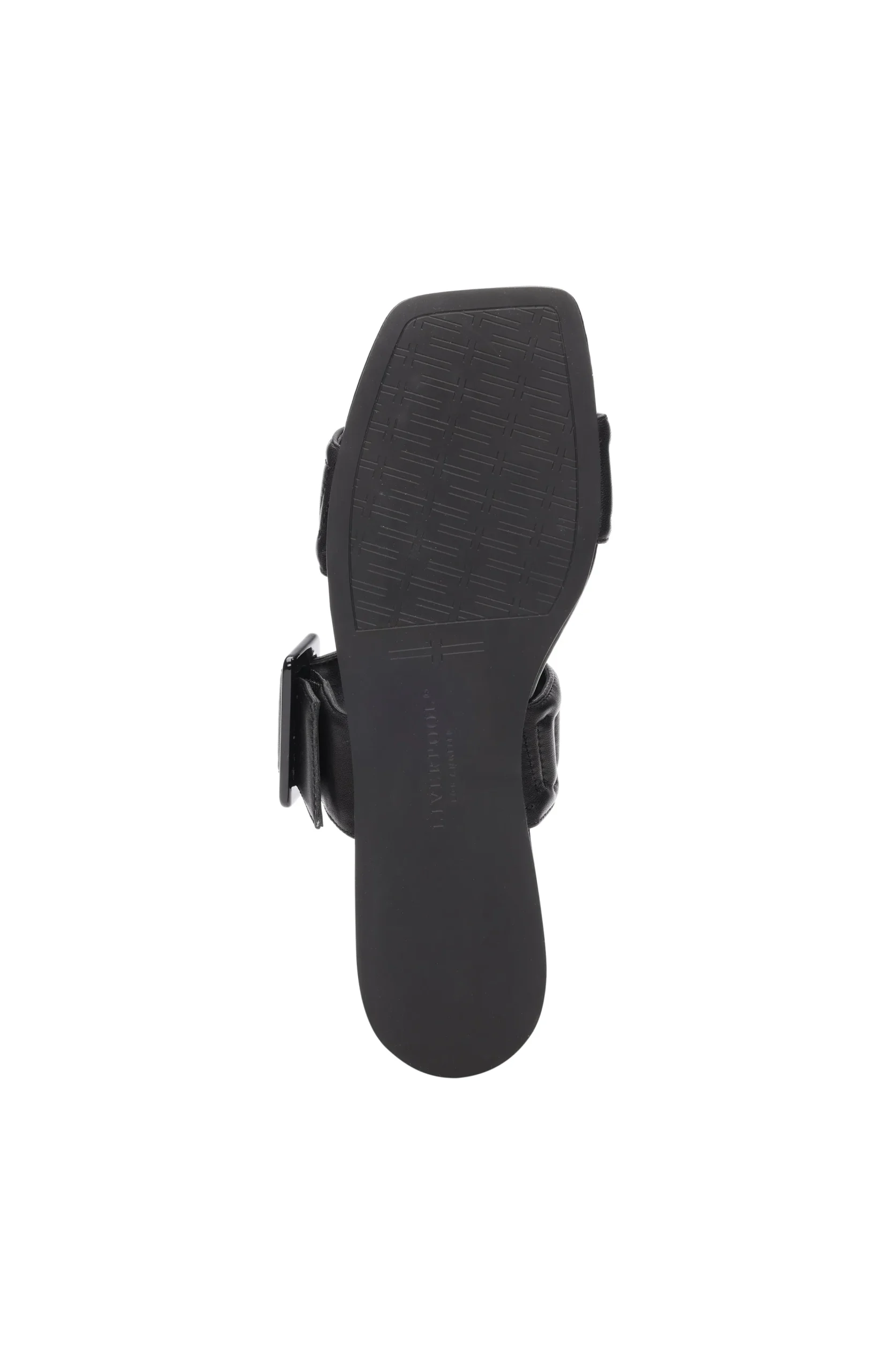 Liverpool Los Angeles Sandals-DOWNTOWN LOGO STITCH SANDAL Black