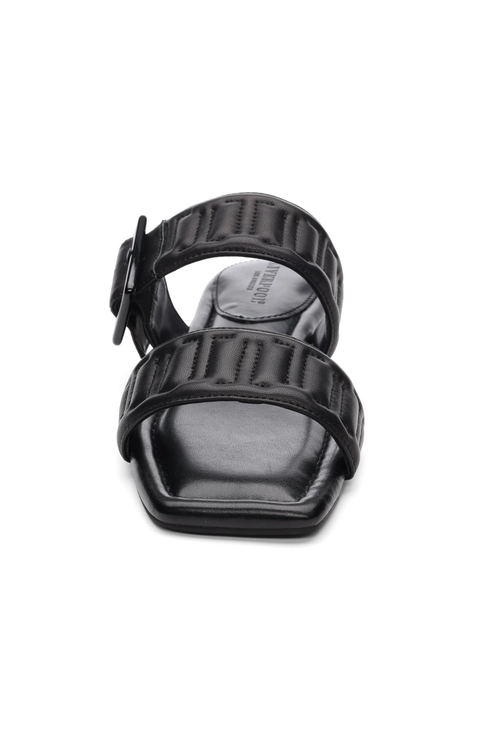 Liverpool Los Angeles Sandals-DOWNTOWN LOGO STITCH SANDAL Black