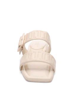 Liverpool Los Angeles Sandals-DOWNTOWN LOGO STITCH SANDAL Ecru