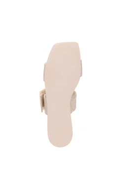 Liverpool Los Angeles Sandals-DOWNTOWN LOGO STITCH SANDAL Ecru