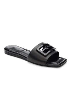Liverpool Los Angeles Sandals-DUNBAR LOGO MEDALLION SANDALS Black