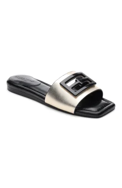 Liverpool Los Angeles Sandals-DUNBAR LOGO MEDALLION SANDALS Ltgold