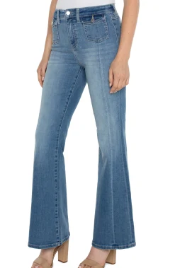 Liverpool Los Angeles Jeans|Bootcut & Flares-ECO HANNAH FLARE WITH FLAP FRONT POCKETS Overlook