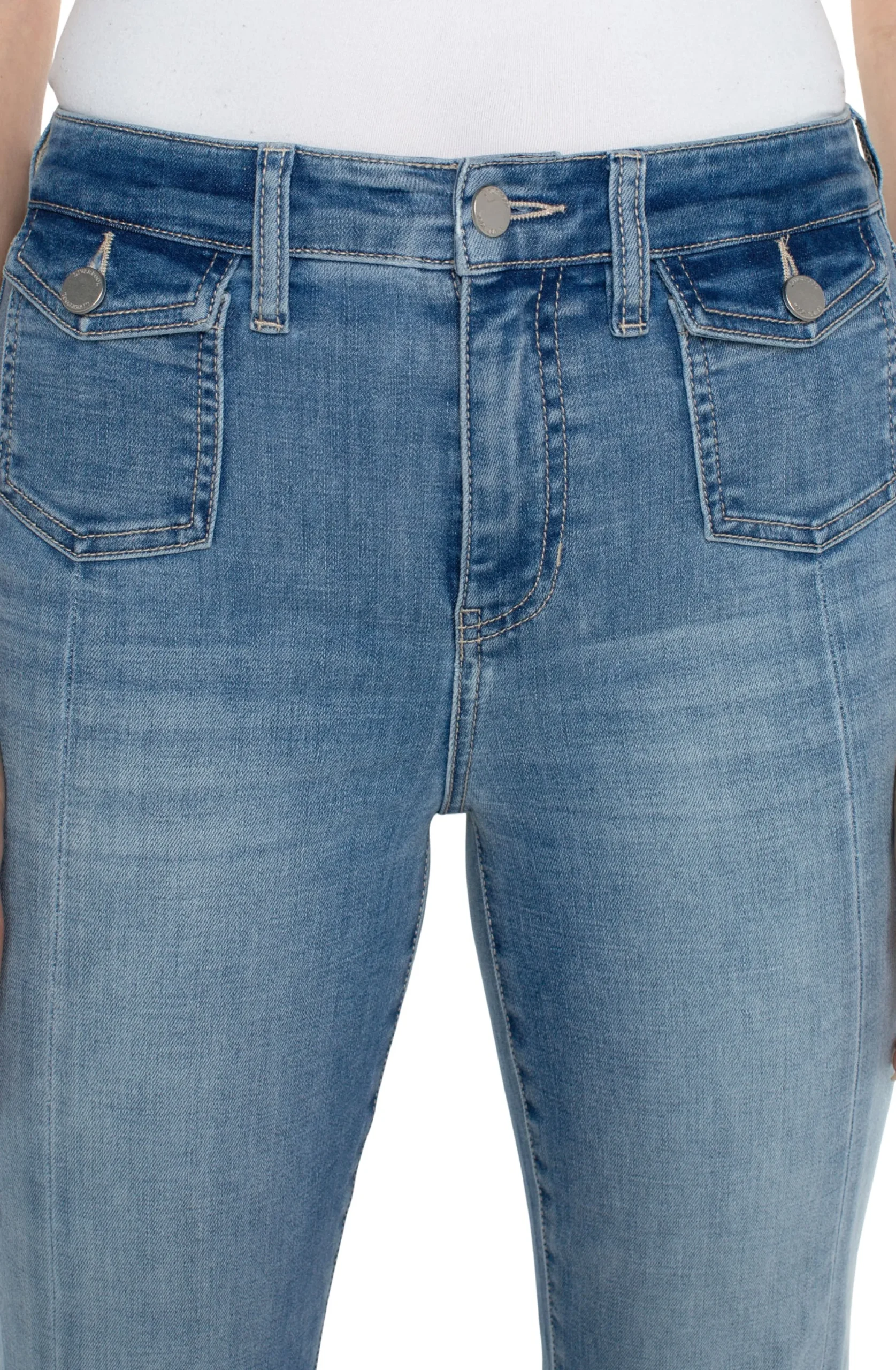 Liverpool Los Angeles Jeans|Bootcut & Flares-ECO HANNAH FLARE WITH FLAP FRONT POCKETS Overlook