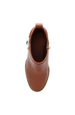 Liverpool Los Angeles Boots-ENCINO BOOTIE WITH ANKLE STRAP Pecan