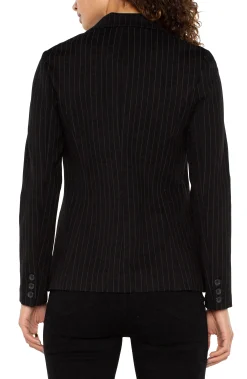Liverpool Los Angeles Jackets-FITTED BLAZER Blackwhitepinstripe