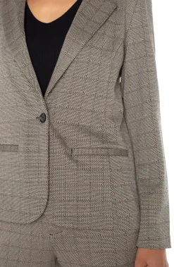 Liverpool Los Angeles Jackets-FITTED BLAZER Peppercornplaid