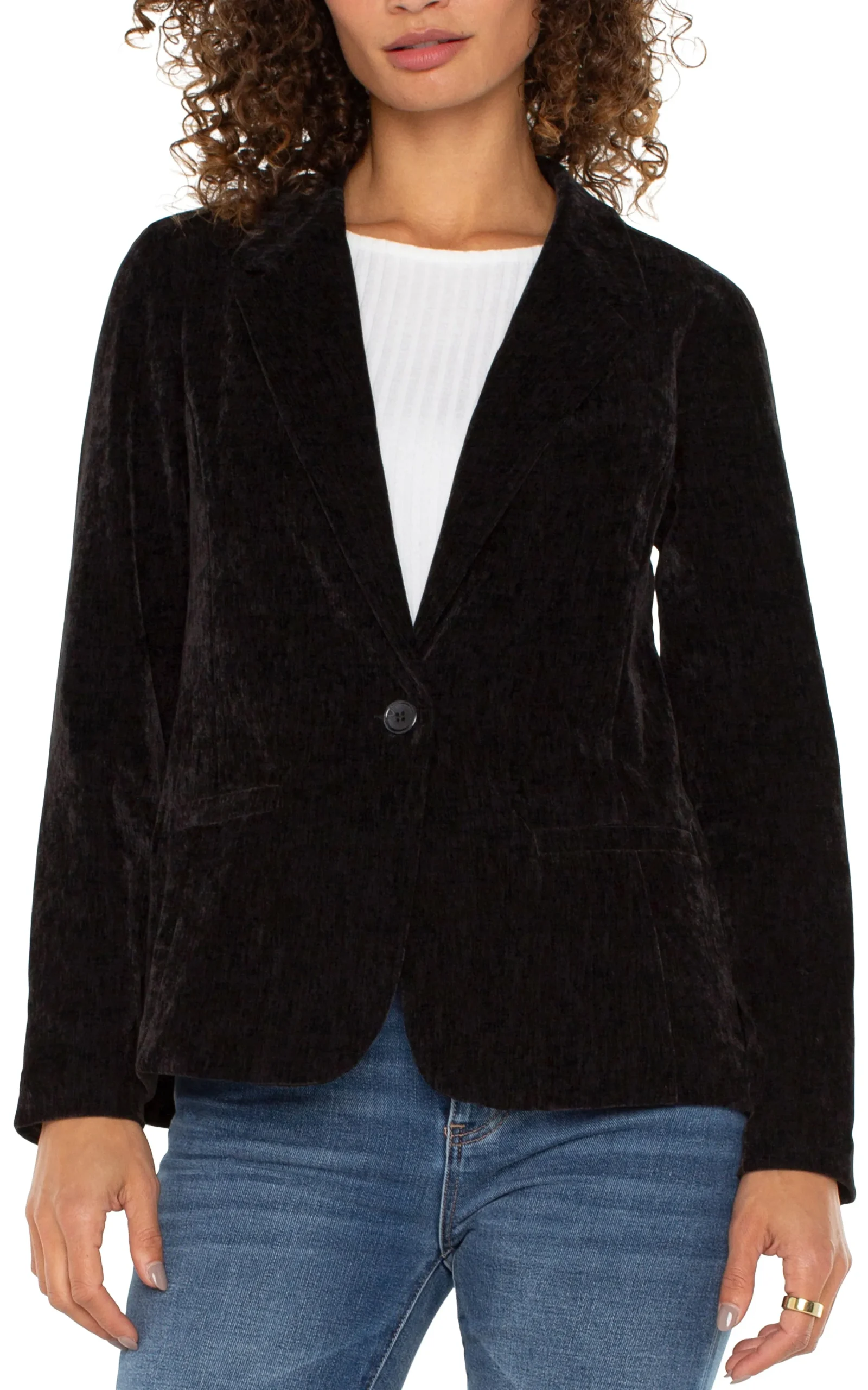 Liverpool Los Angeles Jackets-FITTED BLAZER Black