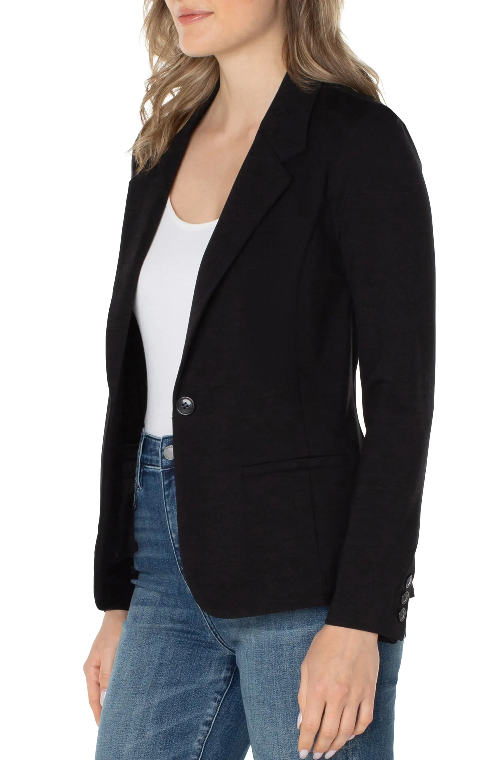 Liverpool Los Angeles Jackets-FITTED BLAZER SUPER STRETCH Black