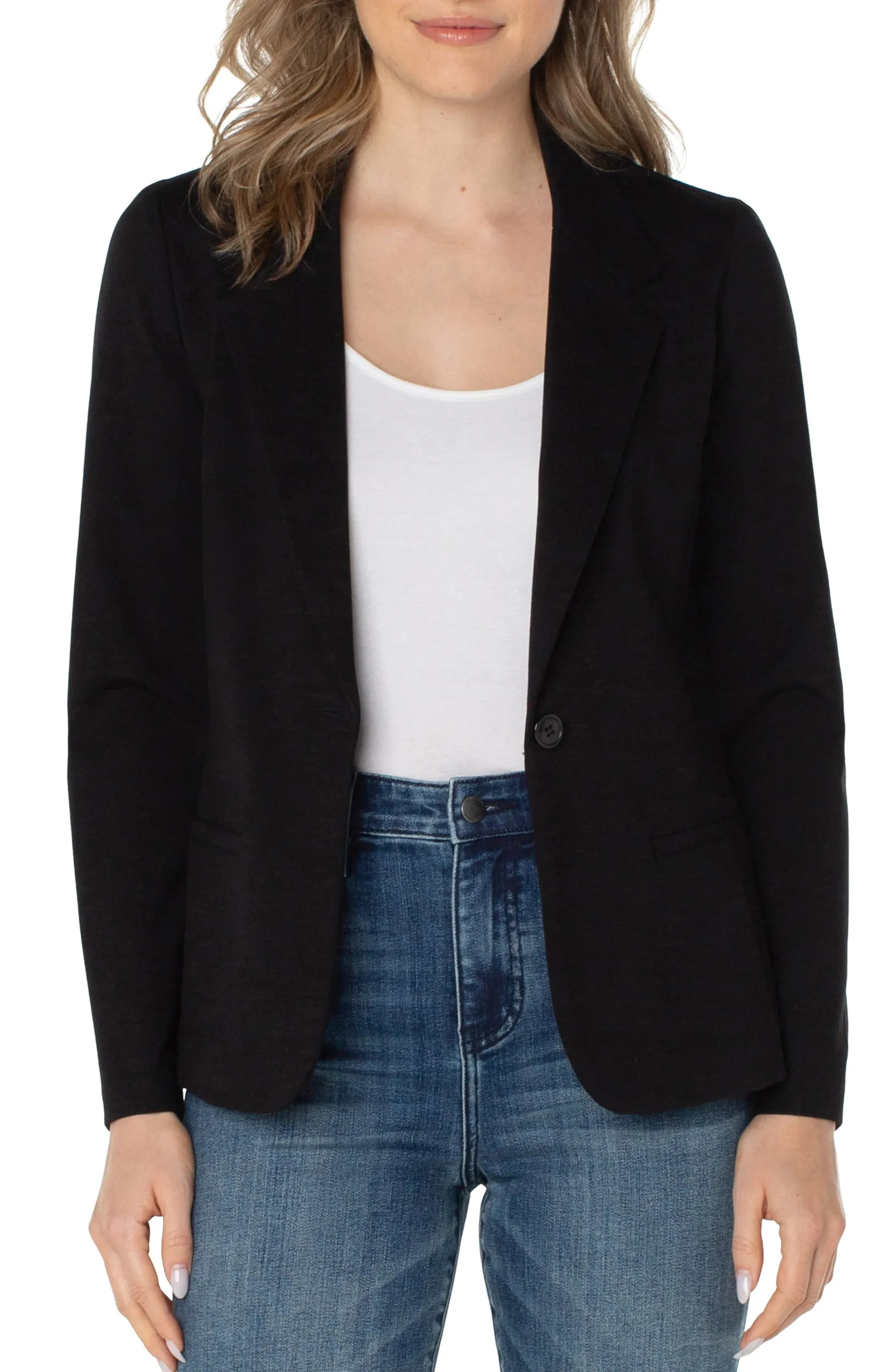 Liverpool Los Angeles Jackets-FITTED BLAZER SUPER STRETCH Black