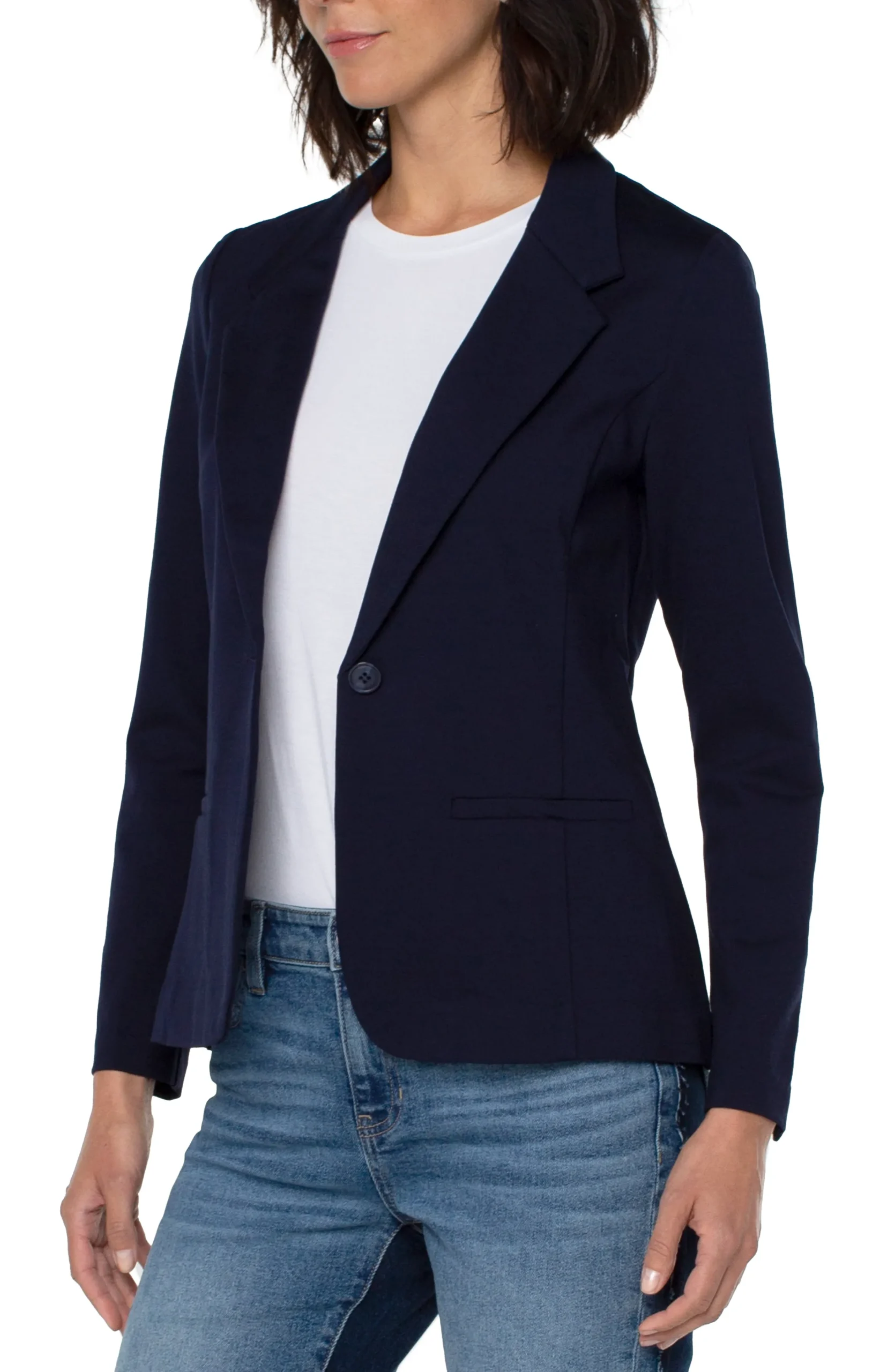 Liverpool Los Angeles Jackets-FITTED BLAZER SUPER STRETCH PONTE Cadetblue
