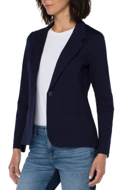 Liverpool Los Angeles Jackets-FITTED BLAZER SUPER STRETCH PONTE Cadetblue
