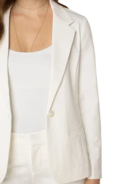 Liverpool Los Angeles Jackets-FITTED BLAZER SUPER STRETCH PONTE Vintagewhite