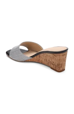 Liverpool Los Angeles Mules|Wedges & Espadrilles-FLOWERS WEDGE MULE Whiteblack