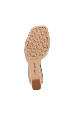 Liverpool Los Angeles Mules|Wedges & Espadrilles-FLOWERS WEDGE MULE Whiteblack