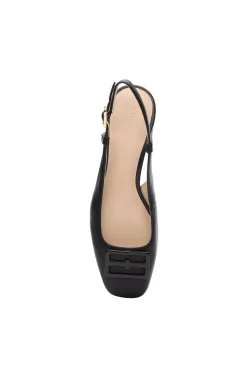 Liverpool Los Angeles Flats-GETTY SLINGBACK WITH LOGO MEDALLION Black