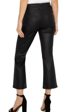 Liverpool Los Angeles Jeans|Pants-HANNAH CROP FLARE - ECO Coatedblack